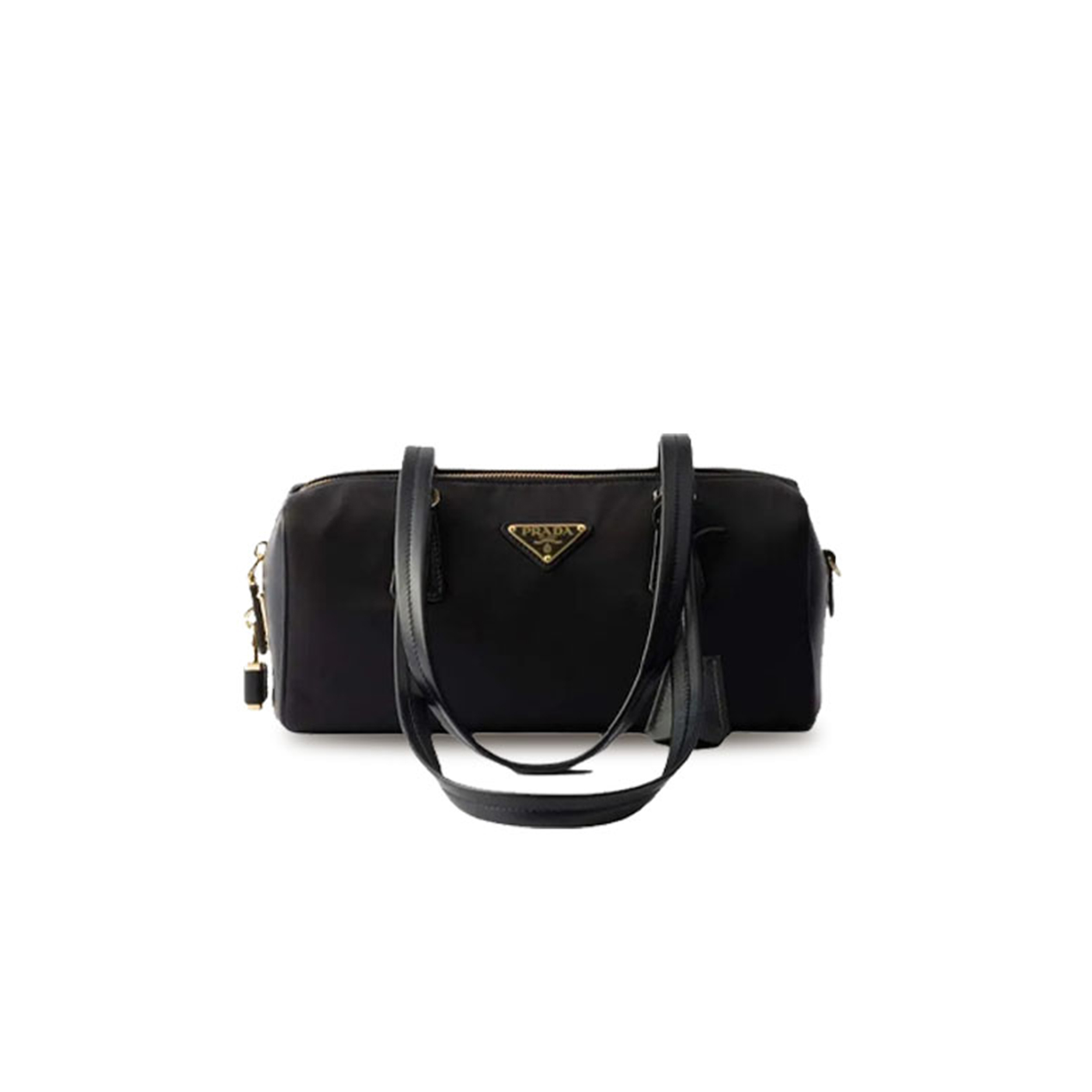 PRADA RECYCLED PATCHWORK LEATHER METAL TRIANGLE DIAMOND CLOSURE 1BB127 (29*12.5*10)